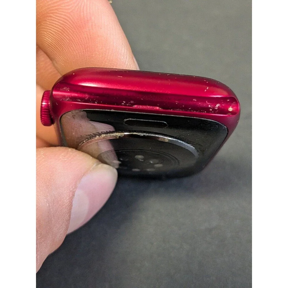 Apple Watch Series 7 45mm Red Case Turns On **Locked - As Is